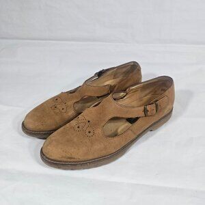 Rockport Mary Jane Shoes Women Size 9.5 Leather Suede Vibram Boho Hippie